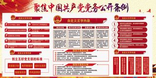 中国风共产党党务公开条例展板