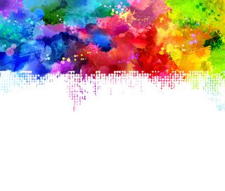 彩色水彩墨迹矢量集合