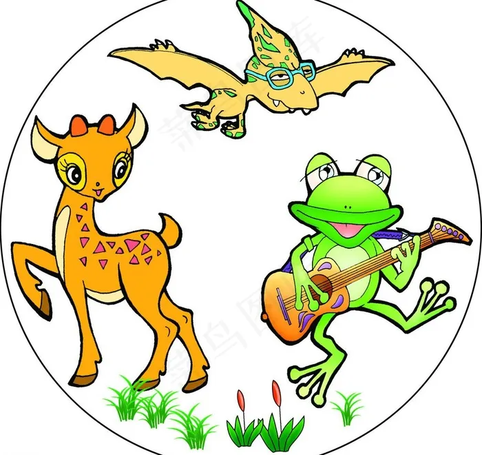 青蛙图片psd模版下载