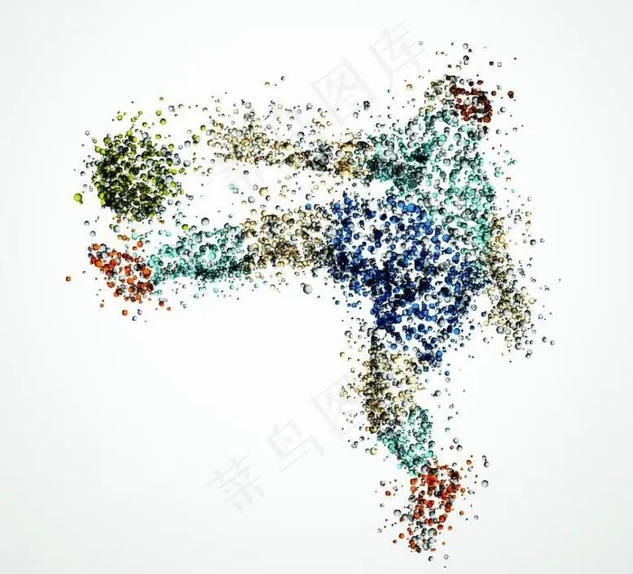 七彩墨点踢足球运动员图片eps,ai矢量模版下载