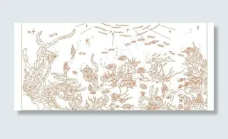 海底世界壁画艺术玻璃图片