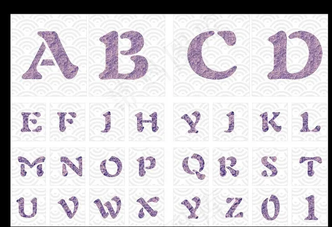 英文字体设计图片cdr矢量模版下载