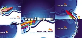 蓝色潮流背景设计矢量素材