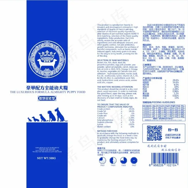 幼犬狗粮包装 *设计 大气包...psd模版下载