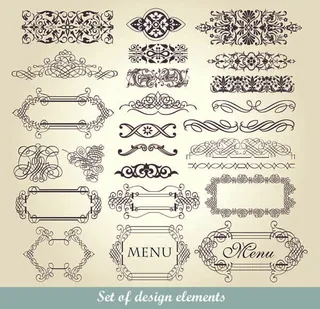 装饰纹样边框设计矢量素材