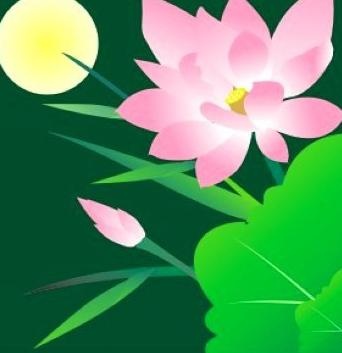 荷塘月色图片cdr矢量模版下载