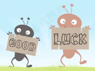 微笑的蚂蚁矢量插画