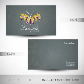 高档大气精致简洁名片设计模板