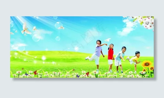 学校展板背景素材图片