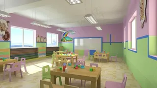 幼儿园活动场图片