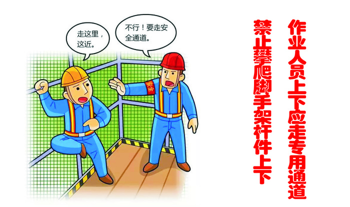 作业人员上下应走专用通道cdr矢量模版下载