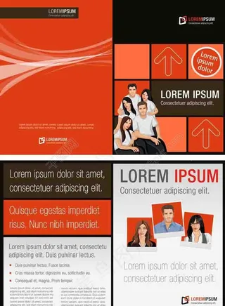 红色背景画册设计