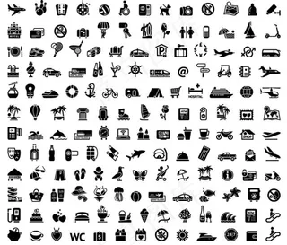 165款旅游图标矢量图