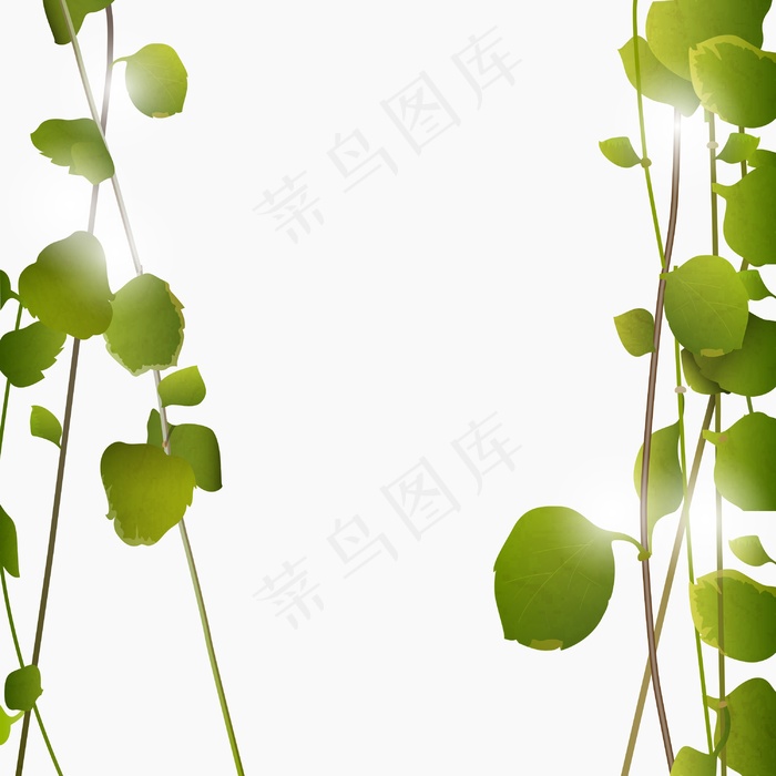 用绿色的叶子 夏季背景eps,ai矢量模版下载