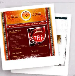 设计作品信息网页模板