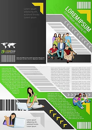 打电脑商务男女宣传册