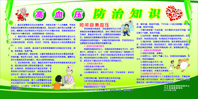 高血压防治知识cdr矢量模版下载