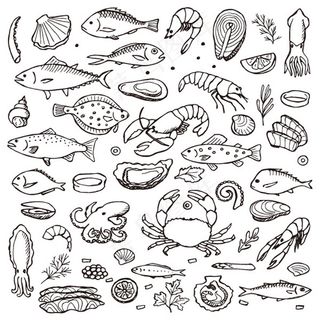 手绘食物矢量素材下载