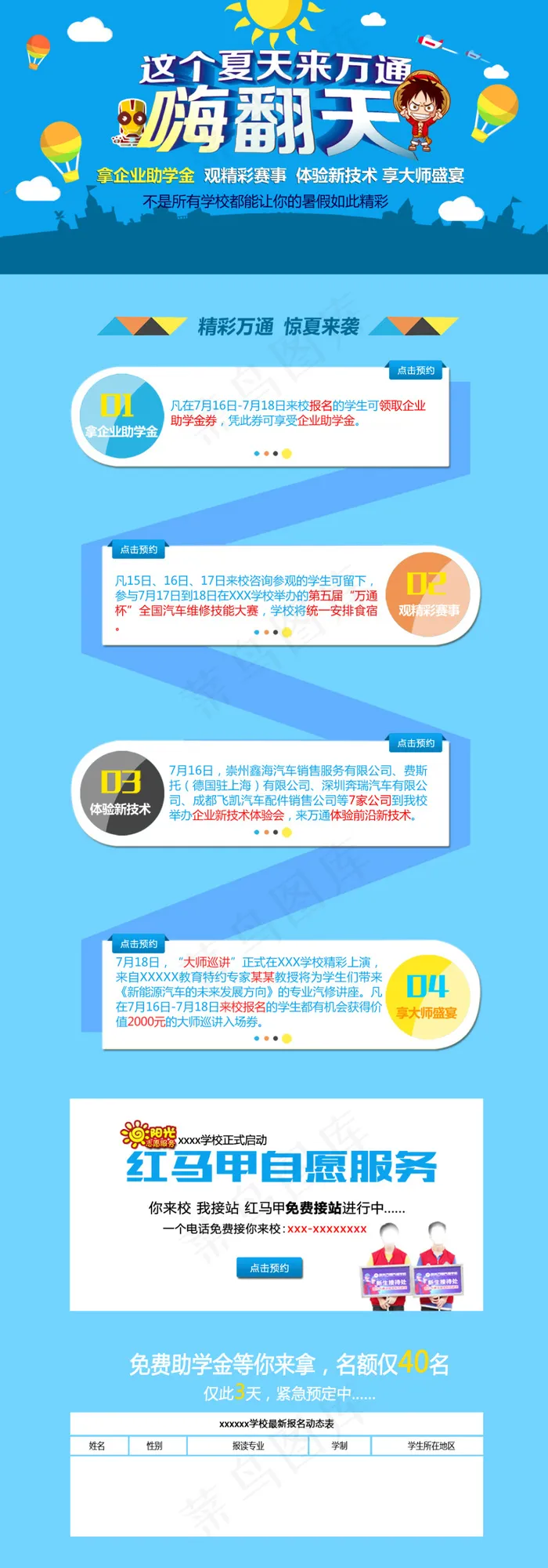 夏季促销网页UI素材psd模版下载