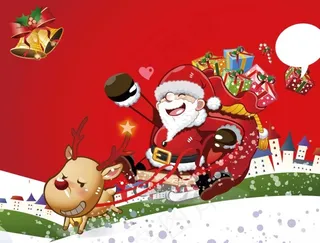 圣诞老人 滑雪橇