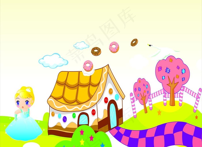 幼儿园墙画图片cdr矢量模版下载