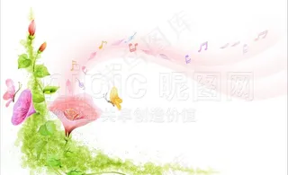 梦幻花纹背景图片