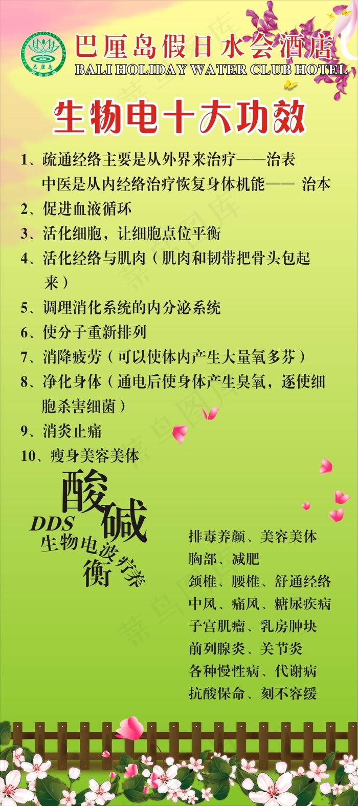 生物电十大功效海报cdr矢量模版下载