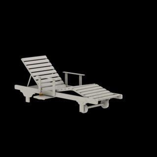 木制躺椅3d模型
