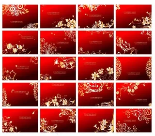 红色名片背景集合