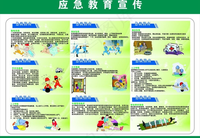 应急教育 安全教育图片cdr矢量模版下载