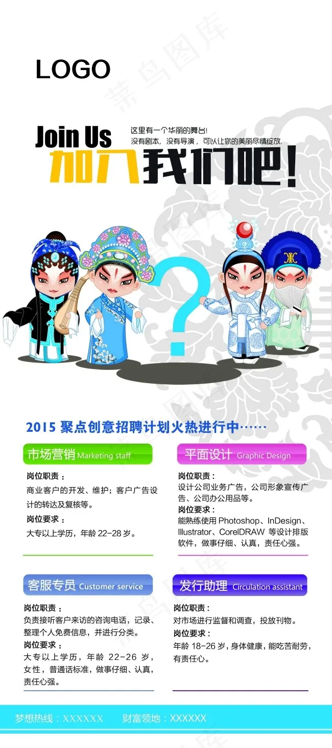 招聘展架psd模版下载