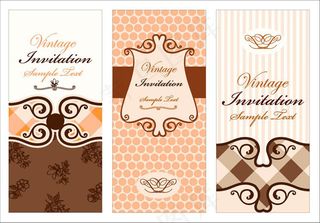 复古花纹展板矢量素材