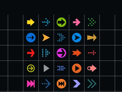 科技元素网页标签彩色箭头海报素材背...