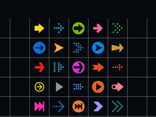 科技元素网页标签彩色箭头海报素材背...