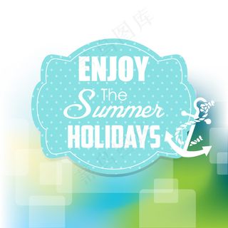 夏季标签模糊背景