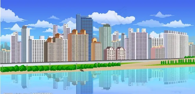 城市高楼矢量图片