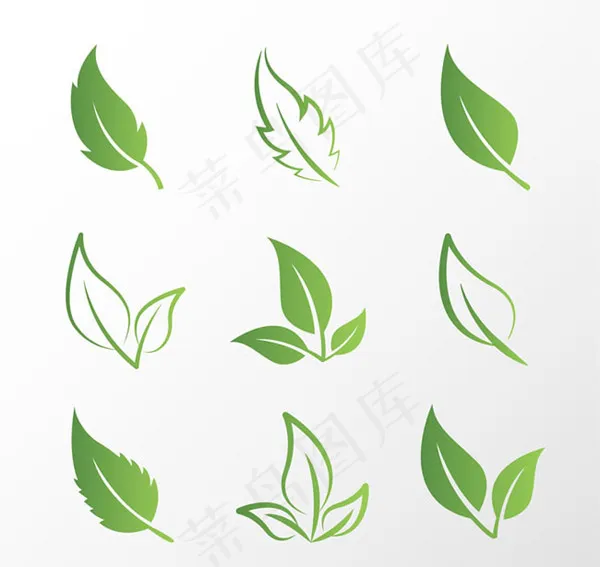 绿叶设计矢量素材下载ai矢量模版下载