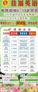 英语培训x展架图片