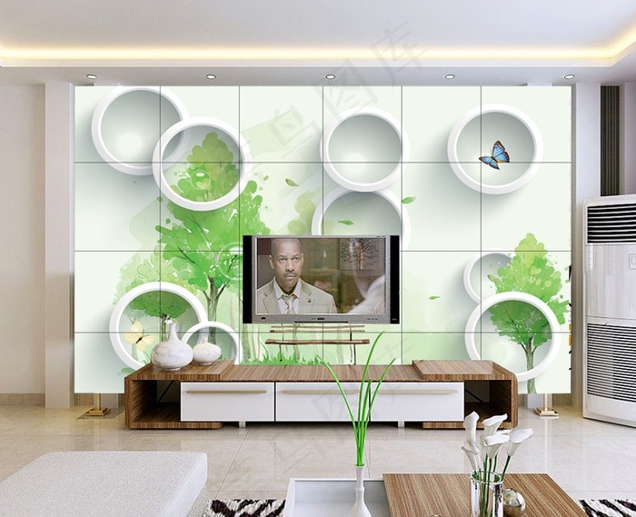 3D立体电视背景墙