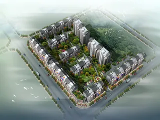 中式建筑俯视图图片