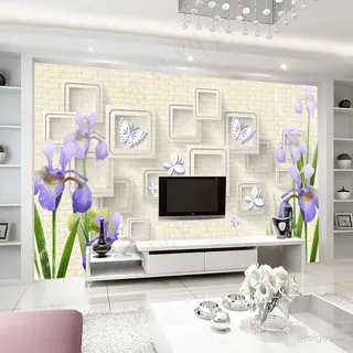 淡雅兰花家居背景墙装饰画