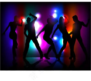 跳舞的人物剪影