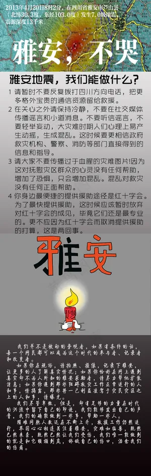 地震后我们能做什么 地震宣传图