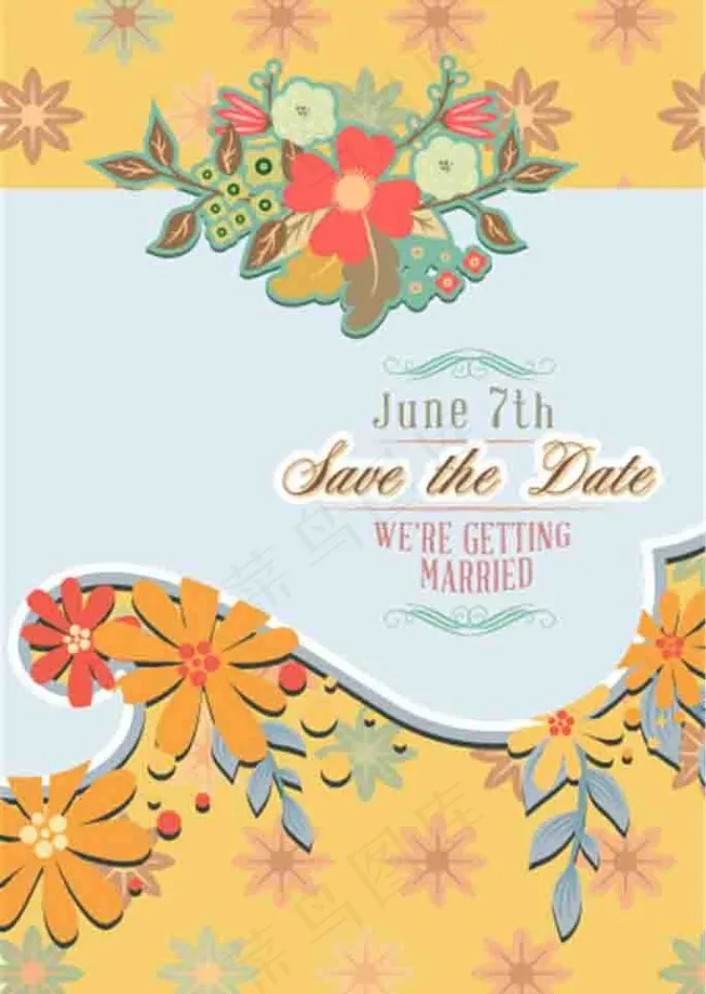 结婚请柬请帖贺卡eps,ai矢量模版下载