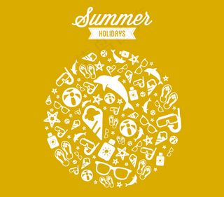 夏日度假元素背景