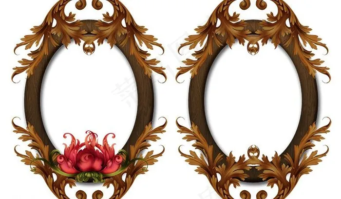 花纹相框图片psd模版下载