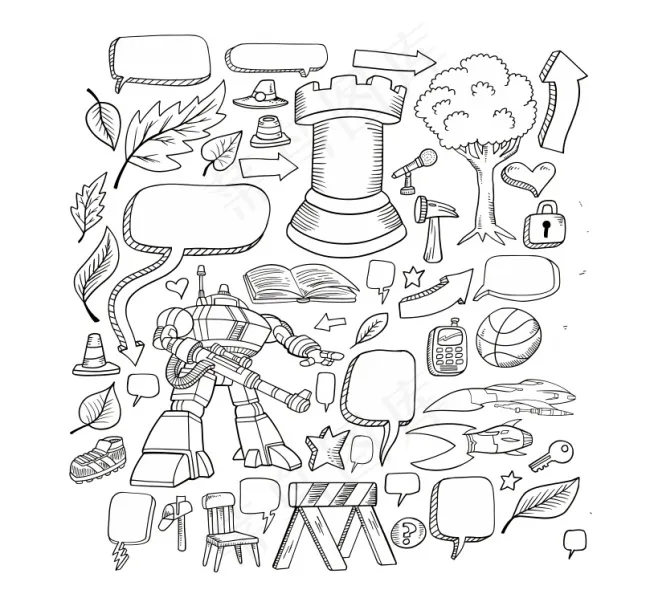 卡通铅笔画cdr矢量模版下载