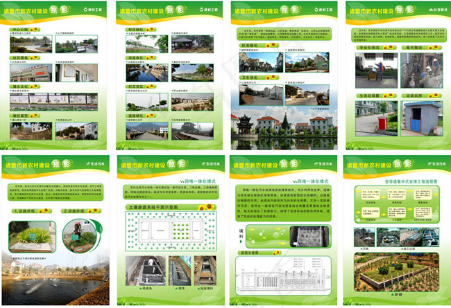 新农村建设宣传展板cdr矢量模版下载