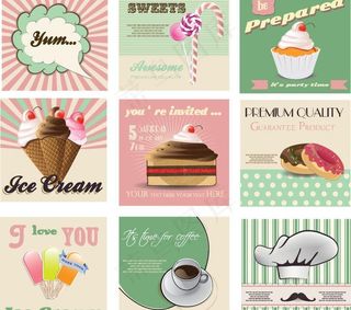 复古餐饮背景图片