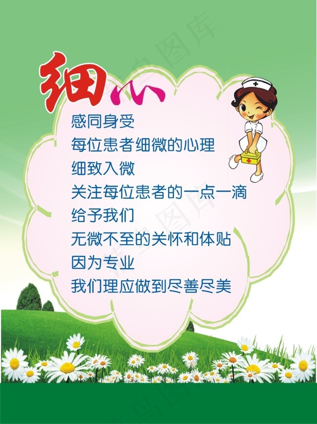 医院文化宣传之细心cdr矢量模版下载